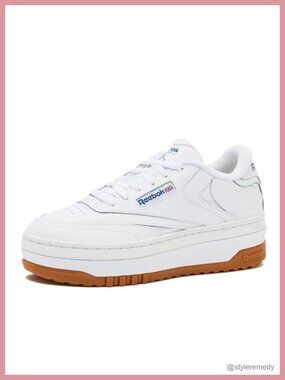 Platform Sneakers Leather Lace-Up Comfort Walking Tennis Shoes